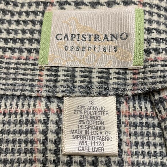 Womens Capistrano Essentials Wool Blend Plaid Casual Dress Skirt - Picture 3 of 7